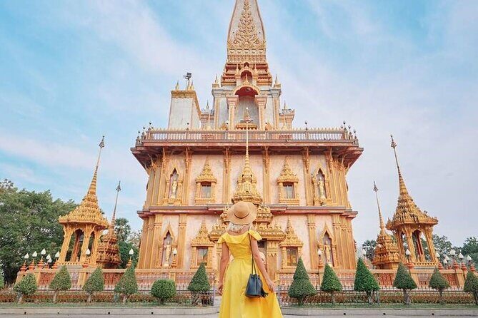 Full-Day Private Phuket Temple Tour - Wat Khao Rang: golden Buddha, myth statues, and Thai carving details